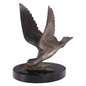 David H Turner b.1961 Bronze Sandpiper Sculpture