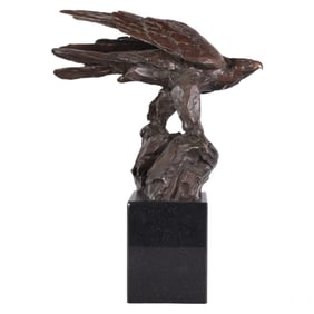 Walter Matia B.1953 Bronze Bird LE Eagle Sculpture