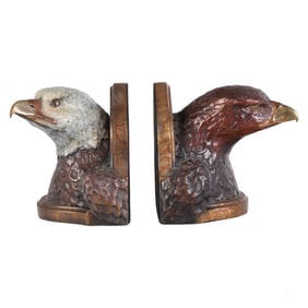 Christopher W. Smith B.1963 Bronze Eagle Bookends