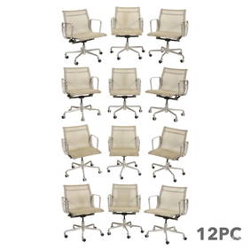 Herman Miller Eames Grey Mesh Desk Chairs 12pc LOT (1 of 11)