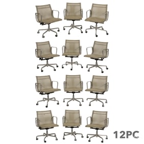 Herman Miller Eames Grey Mesh Desk Chairs 12pc LOT