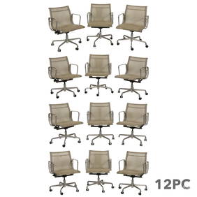 Herman Miller Eames Grey Mesh Desk Chairs 12pc LOT (1 of 14)