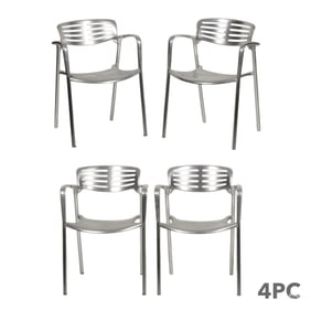 Jorge Pensi for Amat Aluminum Stack Chair 4pc SET