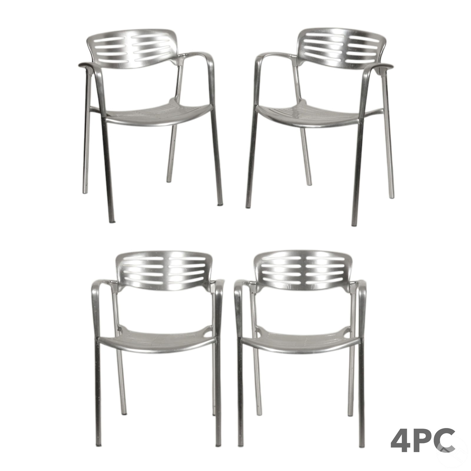 Jorge Pensi for Amat Aluminum Stack Chair 4pc SET (1 of 9)