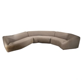 Modern Italian Grey Boucle 3-Piece Sectional Couch