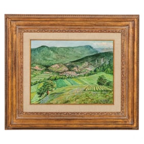 Nahum Gilboa 1917-2015 Country Landscape Painting