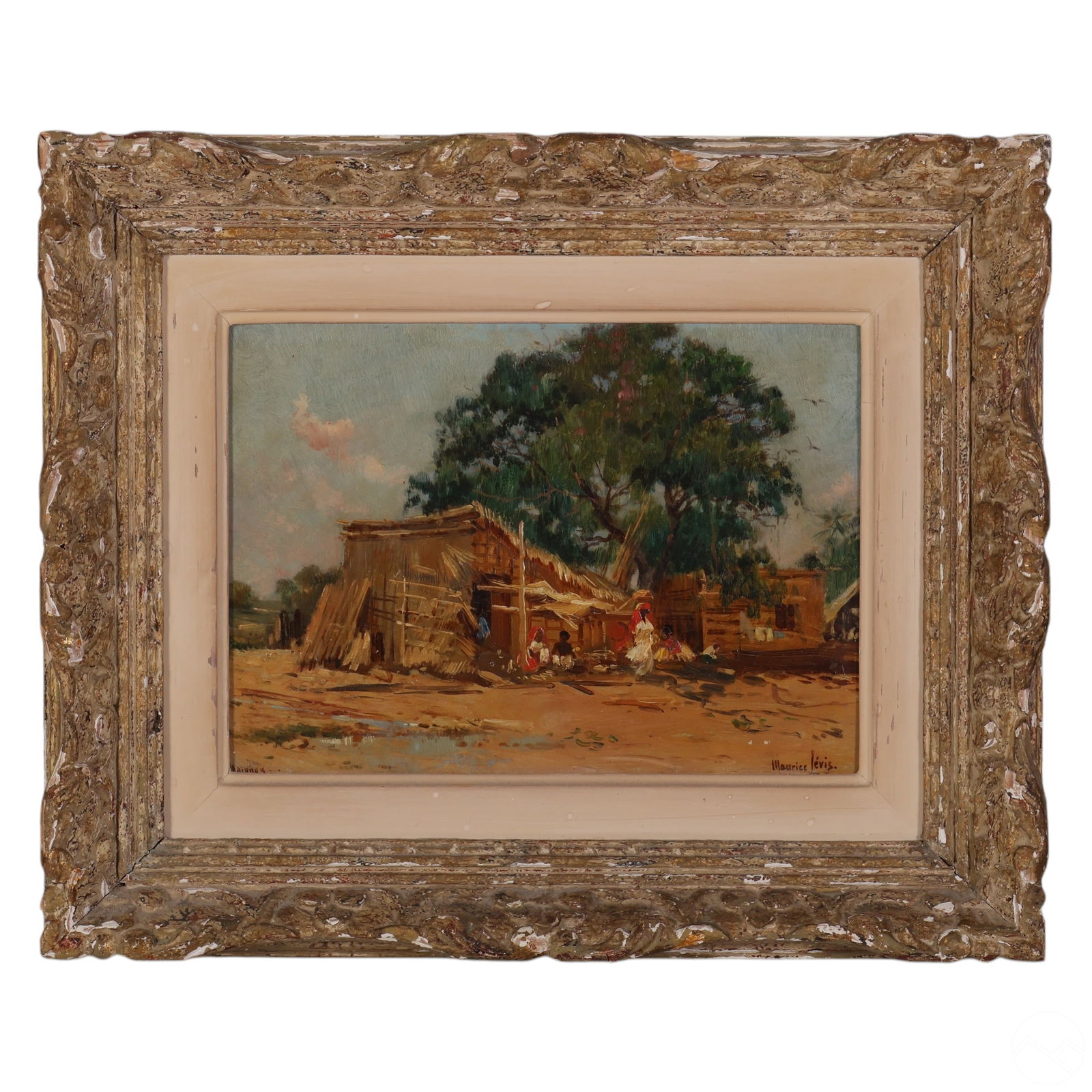 Maurice Levis 1860-1940 Village Scene Oil Painting (1 of 8)
