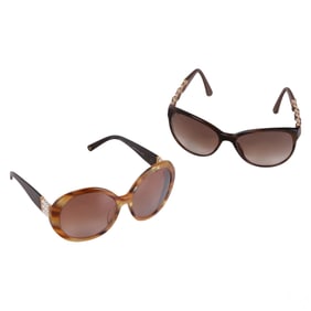 Chanel Paris Perle and Cat-Eye Sunglasses 2pc LOT