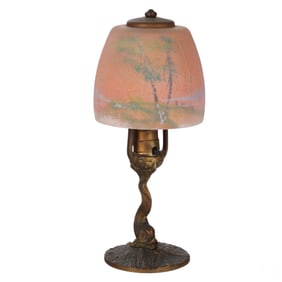 Aladdin Dolphin Base with Glass Shade Boudoir Lamp
