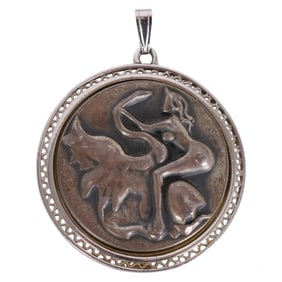 Salvador Dali Official Leda and the Swan Pendant