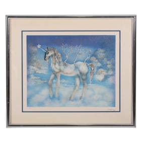 Salvador Dali 1904-1989 Magic Unicorn Litho SIGNED