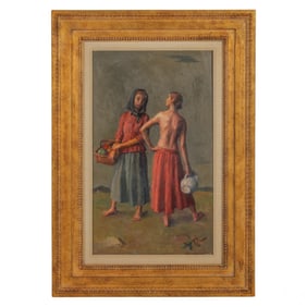 Robert Brackman 1898-1980 Semi Nudes Oil Painting