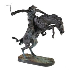 Bronco Buster 60" Bronze Sculpture after Remington