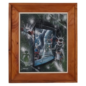 Clifford Brycelea b1953 Native American Painting