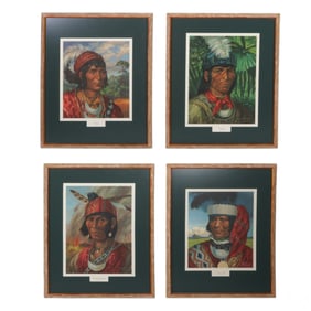 James Hutchinson b.1932 Seminole Indian Print SET