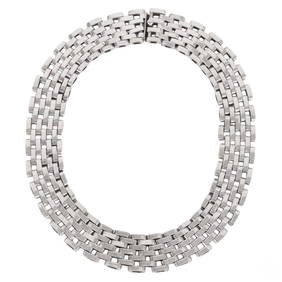 Mexican Sterling Silver Oblong Link Necklace 225g (1 of 3)