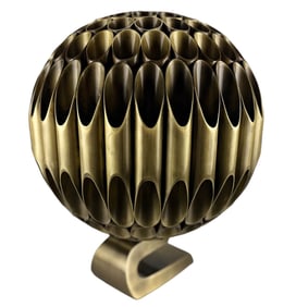 Michel Armand Style Modern Ruche Brass Ball Lamp
