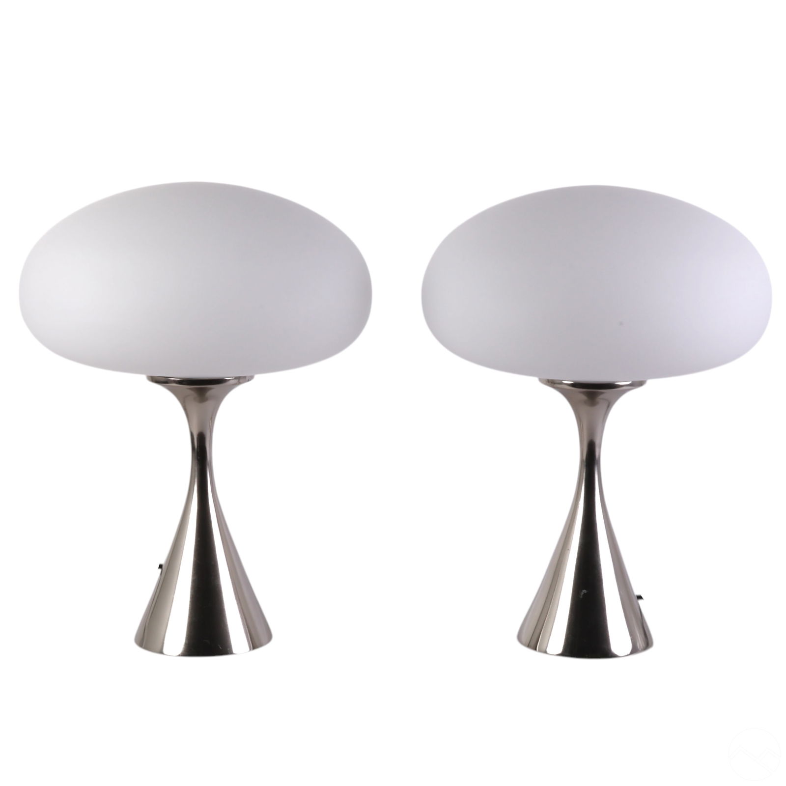 Stemlite Designline Pair of Chromed Mushroom Lamps (1 of 6)