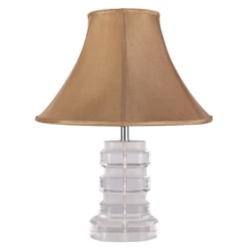Karl Springer 1970 Mid Century Stacked Lucite Lamp
