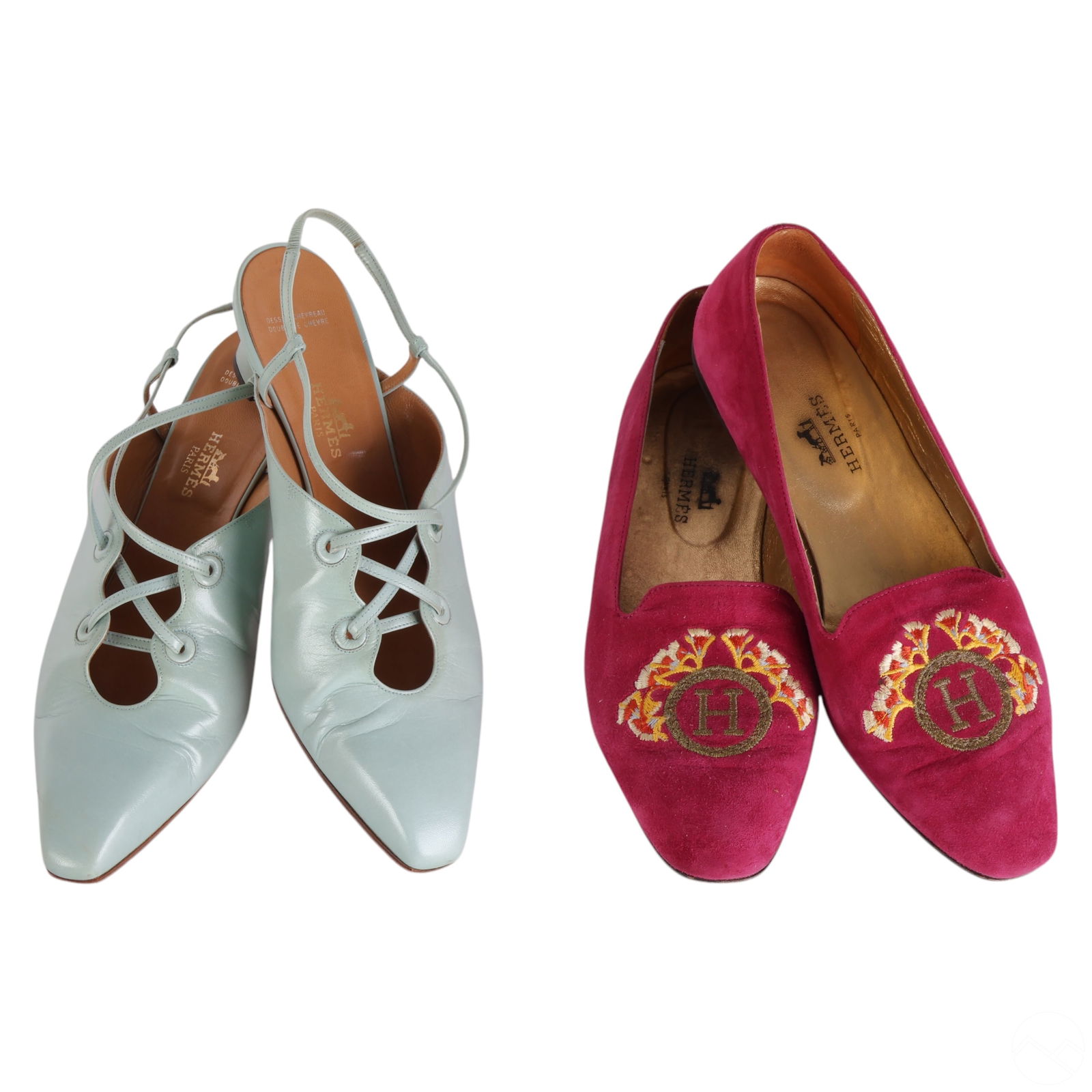 Hermes Ladies Loafers & Sling Back Shoes TWO PAIRS (1 of 13)