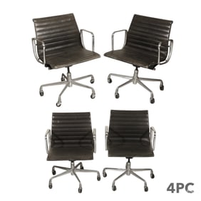 Eames Aluminum Group Management Chairs 4pc LOT