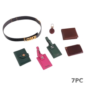 Cartier Asprey Tumi Hermes Leather Wallet Tag LOT