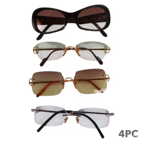 Cartier Designer Sunglass Eyeglass Frames 4pc LOT