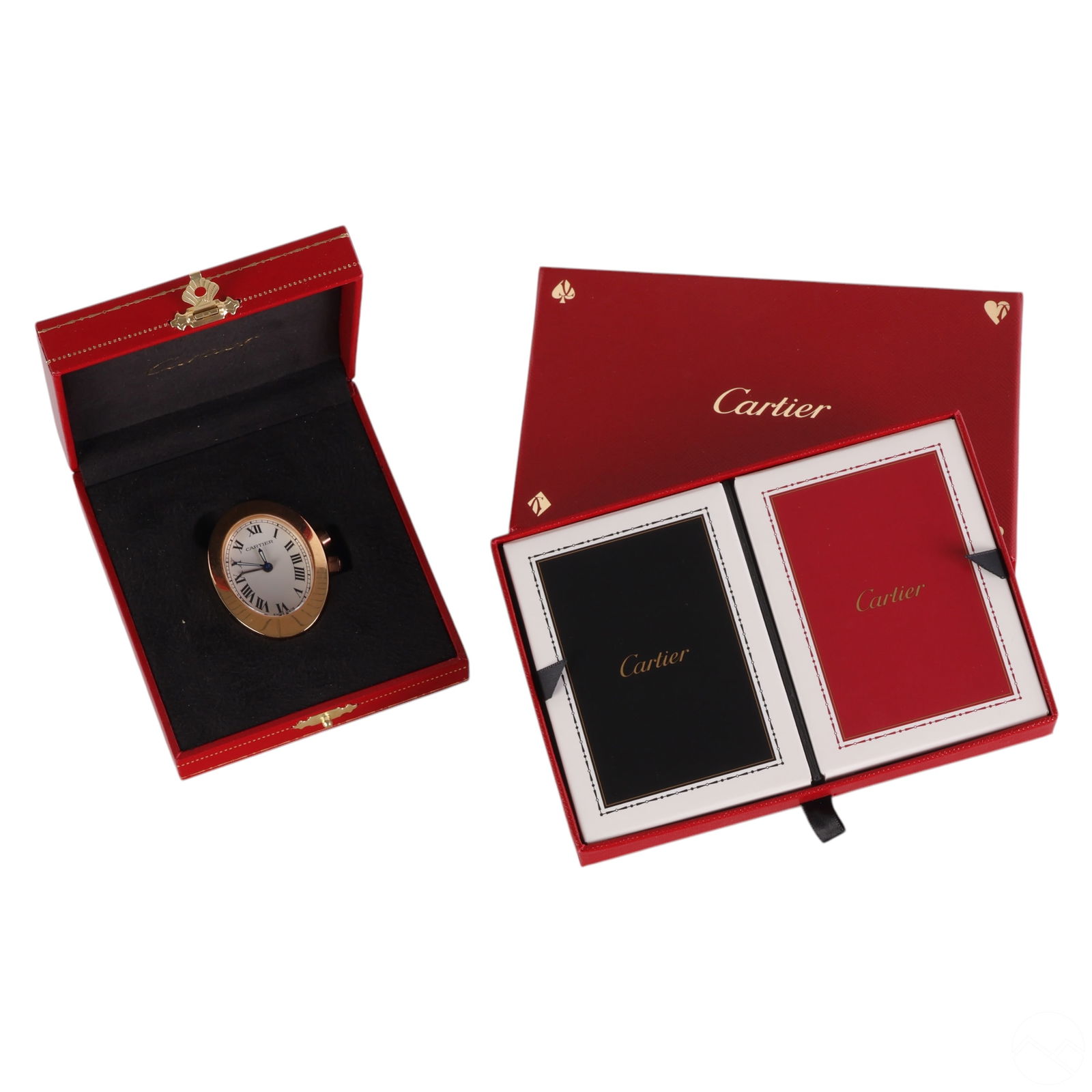 Cartier Playing Cards & Travel Clock with Box LOT (1 of 7)