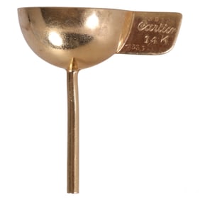 Cartier 14k Yellow Gold Luxury Perfume Funnel 7.4g