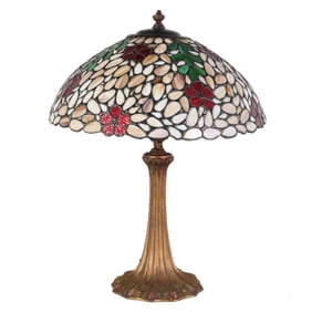 Northeastern Dome Floral Stained Glass Table Lamp