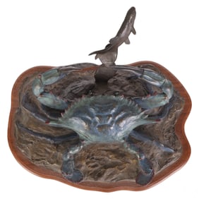 William Turner B.1934 Blue Crab Bronze Sculpture