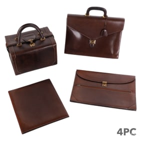 Gucci Vintage Leather Portfolio and Case 4pc LOT