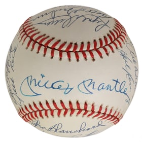 1961 World Series Multi Player SIGNED Baseball JSA