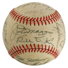 NY Yankees Hall of Fame SIGNED Baseball w/ JSA COA