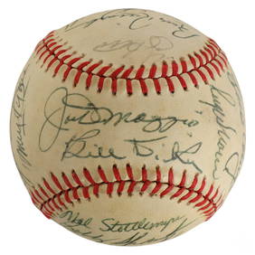 NY Yankees Hall of Fame SIGNED Baseball w/ JSA COA (1 of 7)