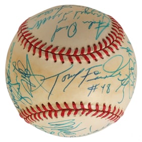 MLB Hall of Fame Legends SIGNED Baseball JSA COA
