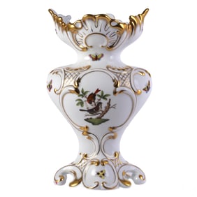 Herend Hungarian Porcelain Rothschild Bird Vase