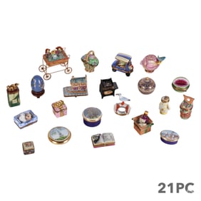 Limoges & McLaughlin Trinket Box 21pc. ESTATE LOT
