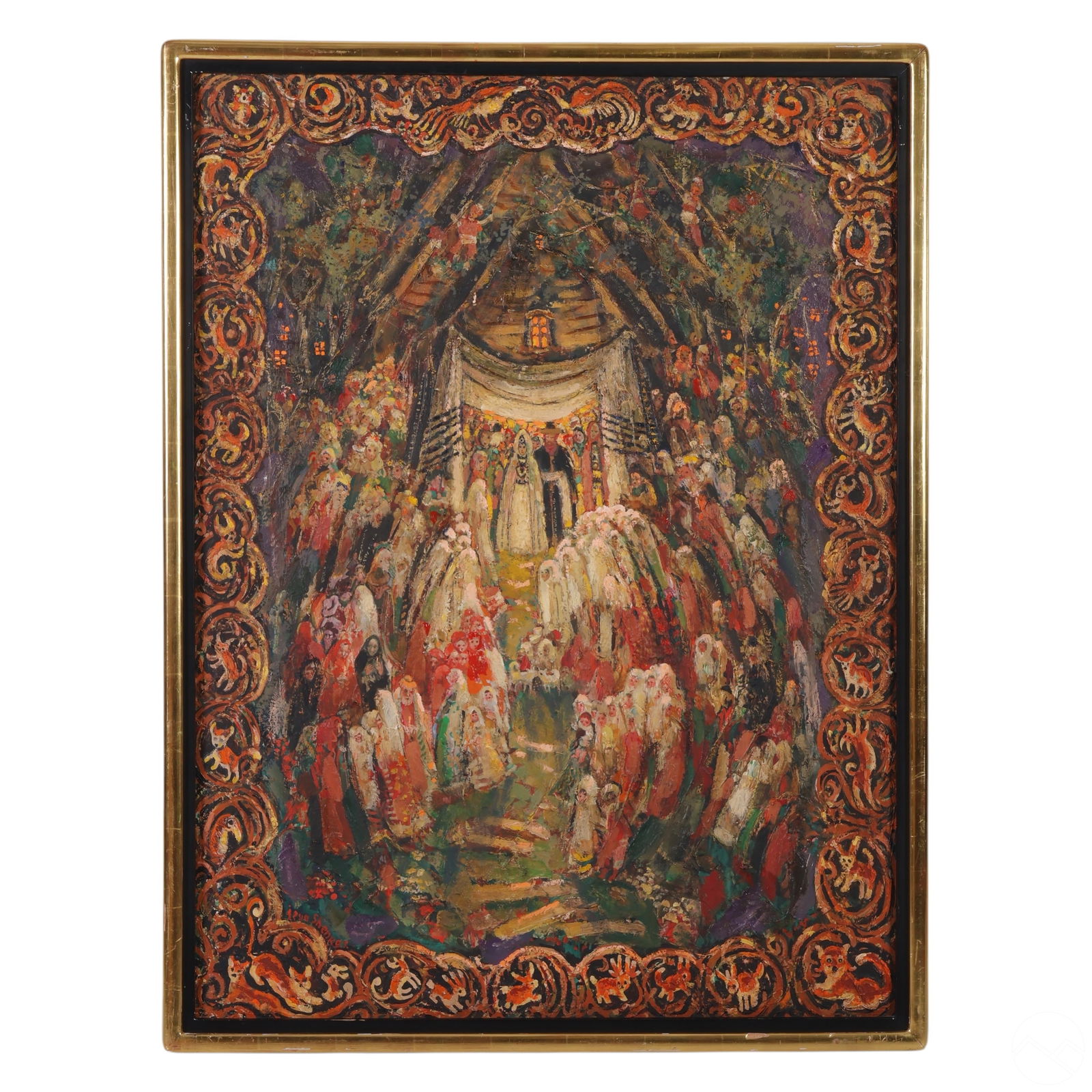 Ilye Shenker 1920-2013 Jewish Wedding Oil Painting (1 of 8)
