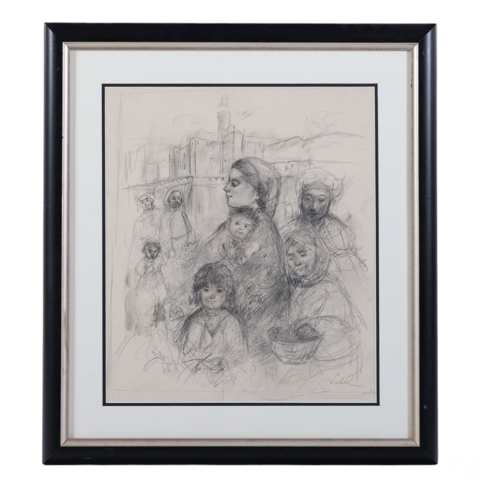 Edna Hibel (1917-2014) Portrait Original Drawing (1 of 6)