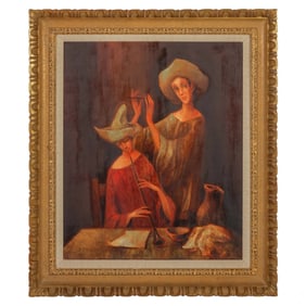 Bernard Barry 1876-1929 Woman Musicians Painting