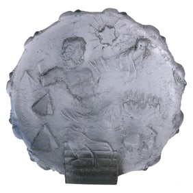 Steve Tobin b.1957 Judaic Cast Art Glass Sculpture