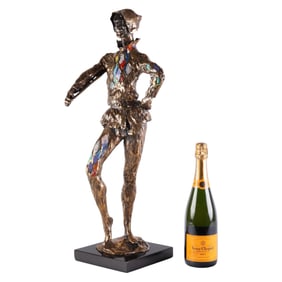 Leroy Neiman 1921-2012 Bronze Harlequin Sculpture