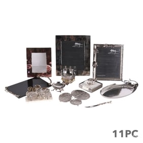 Michael Aram Modernist Metal Frame Tray Plate LOT