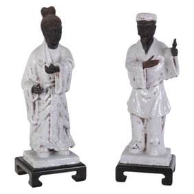 Marcello Fantoni Asian Ceramic & Wood Statues LOT