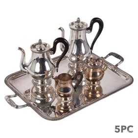 Christofle French Silverplate 5pc. Tea Service SET