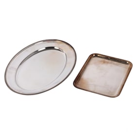 Christofle Silverplate Oval & Rectangular Tray LOT