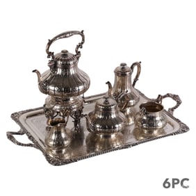 English Elkington & Co Silverplate Tea Set 6pc SET
