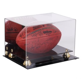 Notre Dame College Autographed Football with CASE