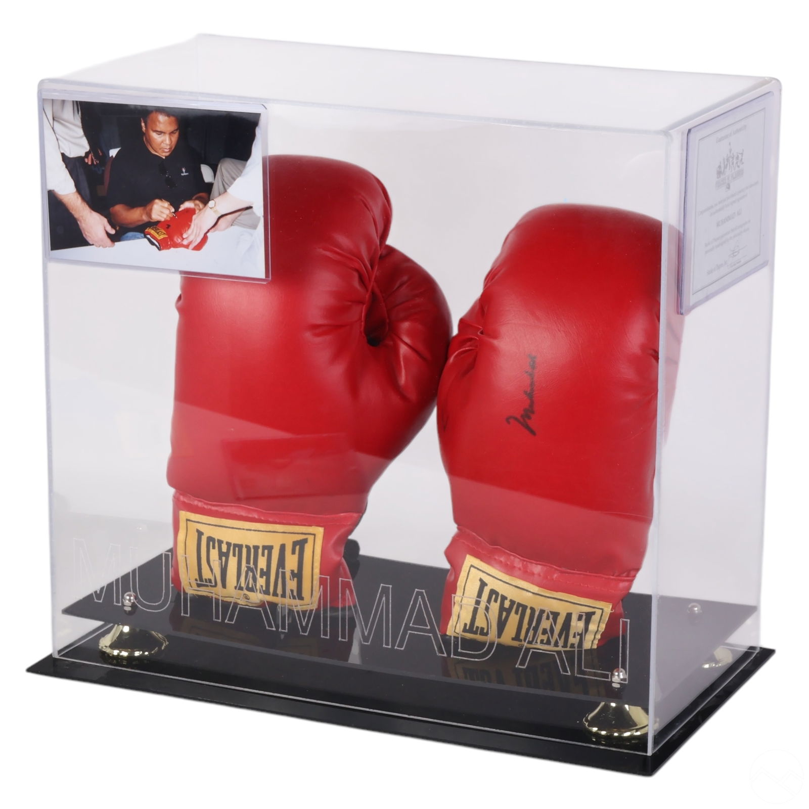 Muhammad Ali Everlast Boxing Gloves in Case SIGNED (1 of 7)